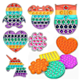 Miniatyrbillede 2 af 4: Stuff Certified Pop It - Fidget Anti Stress Legetøj Boble Legetøj Silikon Kvadrat Hvid Tw