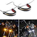Miniatyrbilde 2 av 5: 2 stk Fleksible Switchback Dobbelt-Farge Motorsykkel LED Gaffel Blinklys DRL Dagkjørelys Vanntette Yalo
