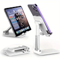 Miniatyrbilde 2 av 5: Foldbar Stativholder for Tablet og Mobiltelefon, Høydejusterbar for Android Smartphone E-leser Tablet