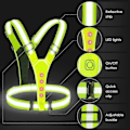Miniatyrbilde 2 av 5: Led Refleksvest, Høy synlighet Led Refleks Sikkerhetsvest Løpe Lys For Løpere