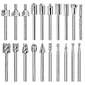 Miniatyrbillede 1 af 5: 20 stk. HSS Fræser Karbid Graveringsbits til Dremel Fræsersæt 1/8\" (3 mm) Skaft til Dremel Proxxon