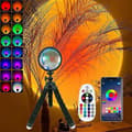 Solnedgangslampe Projektion LED RGB 16 i 1 Farver Solnedgangslys til Boligindretning