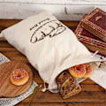 Miniatyrbilde 5 av 5: Linen Brødposer For Hjemmelaget Brødbeholder, 2 stk 30x40cm Ubleket & Gjenbrukbar Brødoppbevaring, N