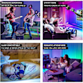 Miniatyrbillede 3 af 4: 15M Bluetooth LED-stribe 5050 RGB LED-stribe Soveværelse Multifarvet Fleksibel Lysstribe, Styret af Smartphone APP, Synkroniser med Musikrhytme/Timer