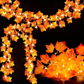 Miniatyrbild 4 av 5: Höstdekoration 20 LED konstgjorda löv lönnlöv fallande ljusslinga dekor Halloween jul