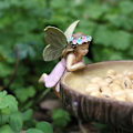 Miniatyrbillede 5 af 5: Fuglebad til Udendørs, Fuglefoder Resin Fairy Garden Statue Dekoration Fuglebad Have Skål Gaard Fuglebad Have Figur Attractiv Fuglebad Foder