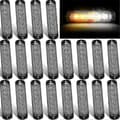 20-pakks LED-strobelys 6 LED Amber Overflate Montering Blinkende Advarselslys Nødlys