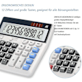 Miniatyrbillede 4 af 5: Lommeregner med store taster, stort display, 12 cifre, skrivebordslommeregner, kontorlommeregner - h - J