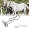 Miniatyrbillede 2 af 4: Hestestrop Ring i Rustfrit Stål Halv Ro Ring Hest Træningsudstyr Sikker Hest Tilbehør Til Træk Tilbage
