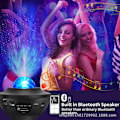 Miniatyrbild 4 av 5: Stjärnprojektor med Bluetooth-högtalare - Din egen flerfärgade galaxlampa