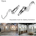 Miniatyrbillede 3 af 5: 10 stk. Metal Art Gallery Justerbare Display Billede Hængende Krog