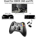 Pikkukuva 2 / 2: Langaton ohjain Xbox 360:lle, Finydr Xbox 360 Joystick Langaton Peliohjain Xboxille & Slim 360 PC:lle (musta)