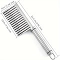 Miniatyrbilde 5 av 5: 1 stk Rustfritt Stål Krinkle Cut Potetkniv - Perfekt for Pommes Frites & Bølgede Skiver, Manuell Kjøkkenredskap Potetskutter