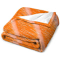 Miniatyrbillede 4 af 5: 3D Sjove Realistiske Mad Laks Sushi Flannel Fleece Kasttæpper 100cm*70cm Bløde Hyggelige Fluffy Vinter Efterårstæppe Hyggelig Blød Fuzzy Plush Hjem Decor Fo