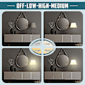 Miniatyrbild 3 av 5: Touchlampa-brytare 2-pack, touch-styrningsmodul för dimbara LED-lampor, glödlampor, ersättningsbrytare K