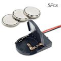 Miniatyrbilde 4 av 5: 5 stk CR2032 Knappcellebatteri Oppbevaringsboks Myntcelleorganisator med På/Av-bryter