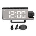 Miniatyrbild 1 av 4: SQCLV Projektionsväckarklocka Automatisk Ljussensor 6 Nivåer Ljusstyrka Snooze-funktion USB-väckarklocka med Vibrator