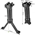 Miniatyrbilde 5 av 5: Pod Grips Forlenger 20 mm Skinne Vertikalt Rifle Frontgrep 2 i 1 Keymod Bipod Fritt Krympbare Skinner Airsoft Grips for Utendørs Skyting Air Picatinny Weav