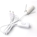 Miniatyrbillede 2 af 5: Kabel til saltlampe med switch - E14-1,8 m - Fatning til saltlampe, Hvid
