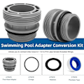 Miniatyrbild 4 av 5: 4-pack Poolslang Konverteringsadaptrar Kit för Intex & Coleman Pooler, 4560 40mm Slang till 1 1/2 Tum Fil