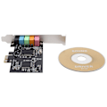 Miniatyrbild 3 av 5: 5.1 Internt ljudkort med lågprofilfäste, 3D Stereo PCI-E, CMI8738 Chip 32/64 Bit Ljudkort PCI