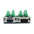 Miniatyrbilde 4 av 5: 10 stk DB9 Loddefrie Kontakt, RS232 D-SUB Seriell til 2-Rad 9-Pinner Port Terminal Adapter Breakout Bo