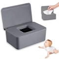 Miniatyrbillede 1 af 5: Vådservietkasse Vådserviet Opbevaringskasse Vådt Toiletpapirkasse Vådt Toiletpapir Dispenser Babykasse Brugt Til At Læsse Papir Vådservietter Baby Plastik, Grå