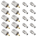 Miniatyrbild 1 av 5: 10-pack UHF/PL-259 lödkontakt med reducerare för RG8X, RG8, RG59, LMR-400, RG-213 koaxialkabel C