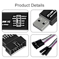 Pikkukuva 5 / 5: ST-Link V2 Mini STM8 STM32 Simulaattori Latausohjelma Ohjelmointi Suojuksella DuPont Kaapeli ST Link