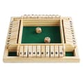 Shut the Box Tärningsspel för Smarta Barn & Vuxna [4-sidig Stor Trä-B