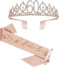 Kvinnors 60-årsdag Delikat bälte och tiara