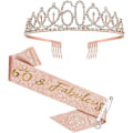 Miniatyrbilde 1 av 3: Kvinners 60-årsdag Elegant belte og tiara