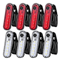 Pikkukuva 1 / 5: 8Pack USB Ladattava LED-Pyörän Takavalo, Etuvalo ja Takavalo Tiepyöräilijöille