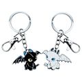 Miniatyrbild 1 av 5: 2-pack Par Keychain i Metall, Draksform, Tandlös Keychain, Tandlös Väska Hängare, Present till Kärlekspar, Barn