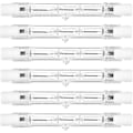 Miniatyrbilde 1 av 5: R7s Halogenpære 118mm 230W Dimbar 230V Varmt Hvit Energibesparende Lineær Flomlys 6-pakning