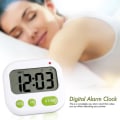 Miniatyrbild 4 av 5: Digital väckarklocka med LCD-skärm, vibrationslarm, batteridriven, modern bärbar timer