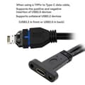 Pikkukuva 2 / 5: USB3 Type-E 20Pin - USB 19P Kotelon Etupaneelin Muunnin Emolevyn Type-E Laajennuskortti Type-E Inte