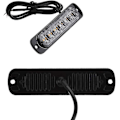 Pikkukuva 4 / 5: 4 kpl 18w 6 LED Ohut Keltainen Ambra Strobe Vilkkuvalo Baari Auto Kuorma-auto Hätäsignaali Pysäköintivalo Lamppu 12-24v