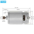 Pikkukuva 2 / 5: RS550 DC-moottorit 10,8 V/12 V/14,4 V/16,8 V/18 V/21 V/25 V porakoneen moottorilla 9/11/12/13/14 hampaisen korkean vääntömomentin vaihteistolla sähköporakoneelle