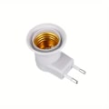 Miniatyrbillede 1 af 3: E27 LED-pærefatning til EU-stikadapter med tænd/sluk-knap, 2 standard pærefatninger