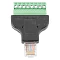RJ45-hane till 8-stifts terminalblock Ethernet-adapterkonverter