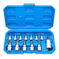 Miniatyrbilde 1 av 5: 13 stk. Star Torx Bit Socket Sett T8-T70 H2-H14, CRV-piper 1/4 tommer, 3/8 tommer og 1/2 tommer Drive for Håndbruk