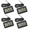Miniatyrbild 1 av 5: 4x Digital LCD Termometer Temperaturmätare Med Extern Givare För Kylskåp Frys A
