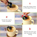Miniatyrbild 5 av 5: Båtmotor Kaffevisp, Portabel Elektrisk Mini Visp för Drycker, Rostfri Stålpropeller D