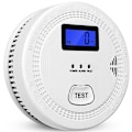 Miniatyrbild 1 av 5: 2 i 1 CO & Rökdetektor, Kolmonoxiddetektorer, Rökdetektor, 85DB i Alarm, för ,LCD-skärm,A