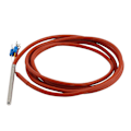 Miniatyrbilde 2 av 5: PT100 RTD Temperatursensor 6mmx80mm Klasse B 2M Silikongelbelagt Ledning Motstand Pt 100 Rustfri