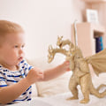 Miniatyrbild 3 av 3: 10 set Godzilla filmmonster Godzilla vs. Kong leksak, Raton Mosla King Kidora, trehövdad drake pusselstjärna handgjorda dockdekorationer King of the Mon