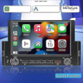 Miniatyrbillede 2 af 5: 1din 6,2 tommer skærm Carplay Android-auto Radio Bilstereo Bluetooth Mp5 Afspiller 2usb Fm Modtager Hea
