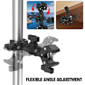 Miniatyrbilde 3 av 5: Dobbel Klemme Feste Brakett Magic Arm Klemme for Gopro Insta 360 Kamera Monitor Led Lys Selfie Stick