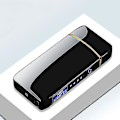 Miniatyrbild 1 av 5: Elektrisk vindtät metalltändare Dubbel båge Flamlös Plasma Uppladdningsbar Usb-tändare Led-strömvisning Touch Sensor Tändare Svart